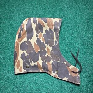 Vintage 80s Carhartt Camo Hood Removable Snap On Drawstring Duck Camo